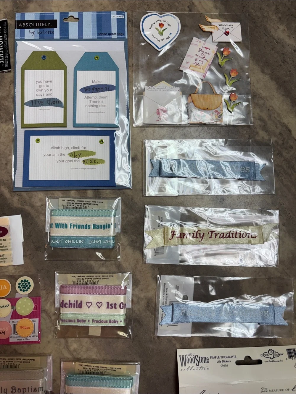 Scrapbooking Labels & Embellishments - lot 58